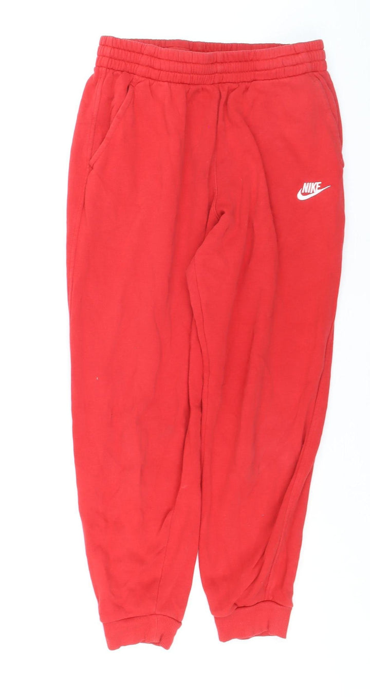Nike Womens Red XL Jogger Sweatpants Elastic Waist Fleece Lined