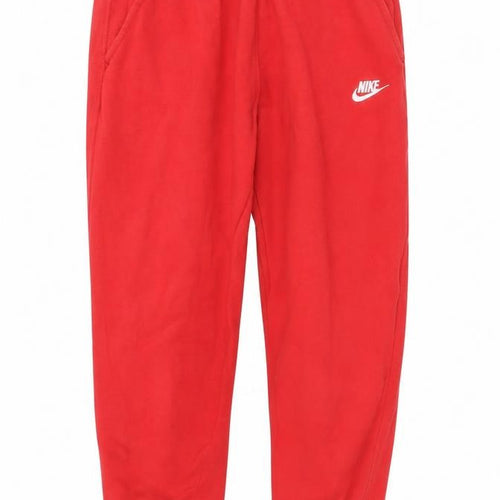 Nike Womens Red XL Jogger Sweatpants Elastic Waist Fleece Lined