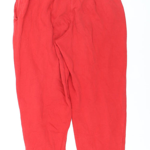 Nike Womens Red XL Jogger Sweatpants Elastic Waist Fleece Lined