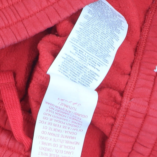 Nike Womens Red XL Jogger Sweatpants Elastic Waist Fleece Lined
