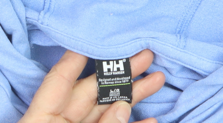 Helly Hansen Men's Blue Pullover Hoodie L Lightweight Outdoor