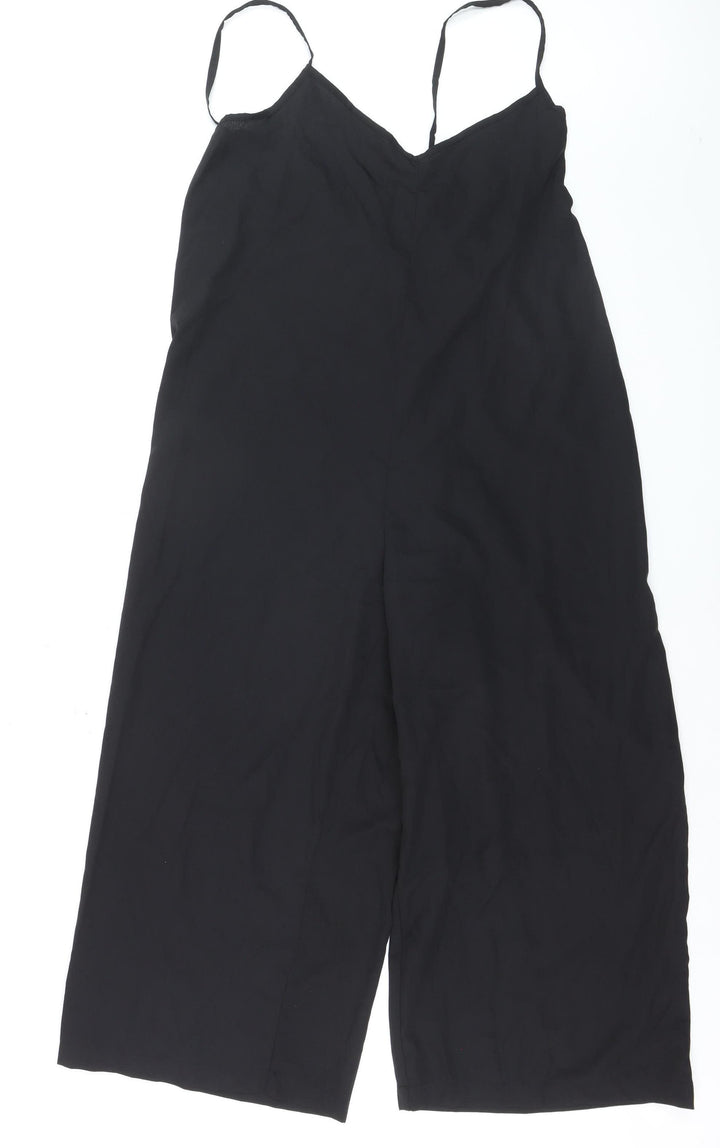 Boohoo Women’s Black Wide-Leg Sleeveless Jumpsuit Size 10
