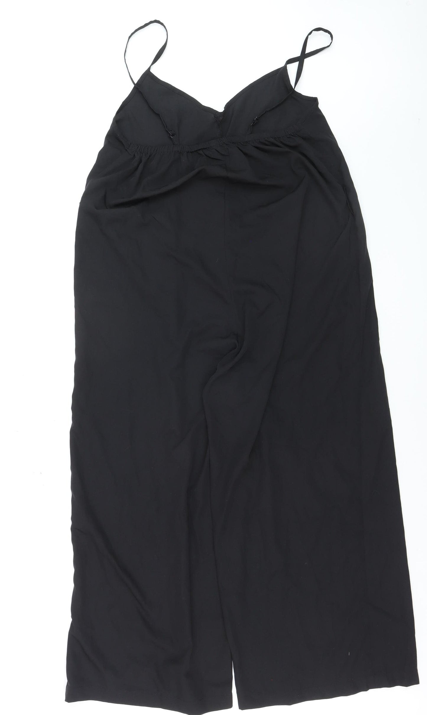 Boohoo Women’s Black Wide-Leg Sleeveless Jumpsuit Size 10