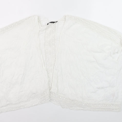 New Look Women’s White Lace Kimono Blouse Size 12 Bohemian