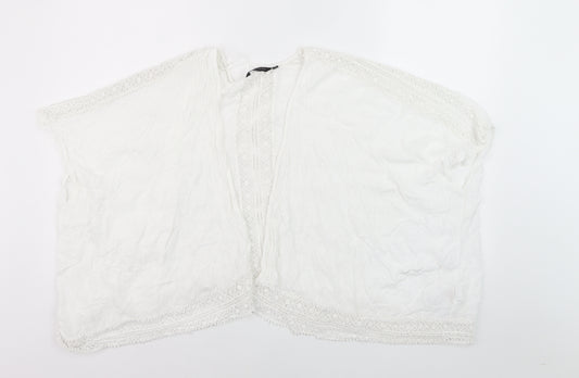 New Look Women’s White Lace Kimono Blouse Size 12 Bohemian