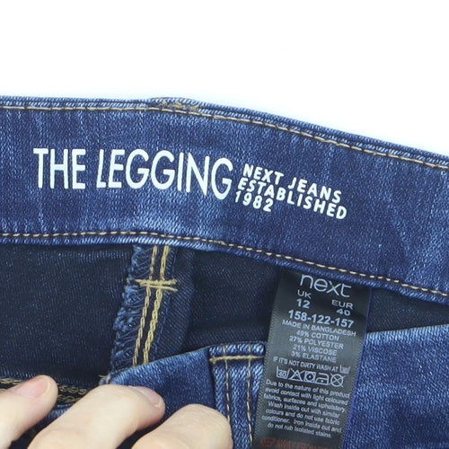 Next Womens Blue Jegging Jeans Size 12 Slim Fit Denim
