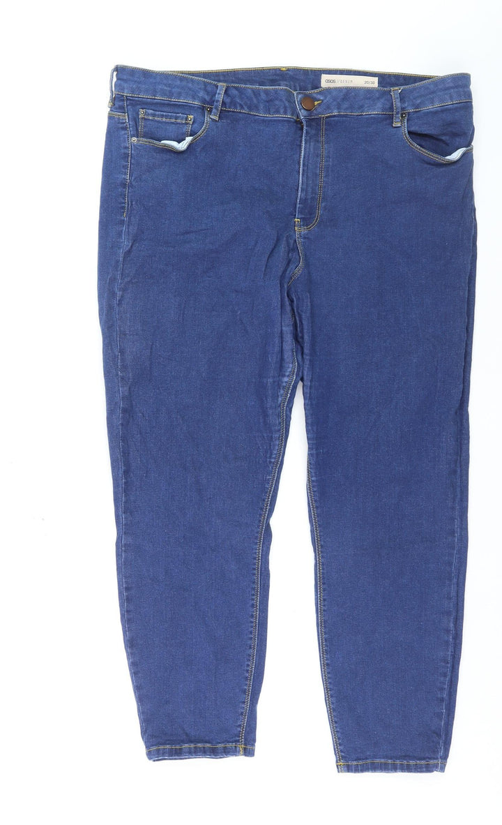 ASOS Women’s Blue Skinny Denim Jeans Size 20 L30 Stretch Cotton