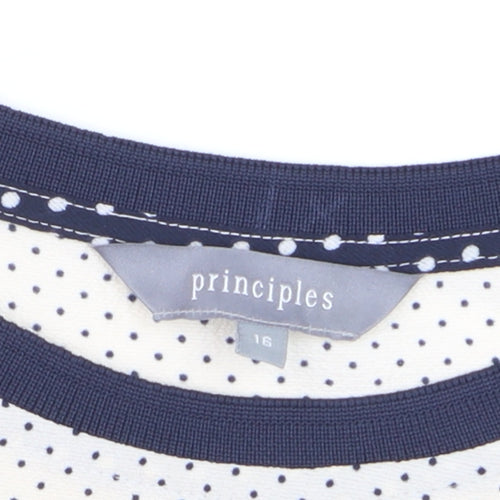 Principles Women’s Multicoloured Floral Polka Dot Tunic Blouse Size 16