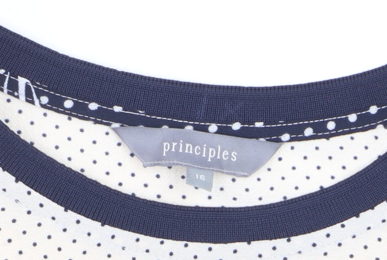 Principles Women’s Multicoloured Floral Polka Dot Tunic Blouse Size 16
