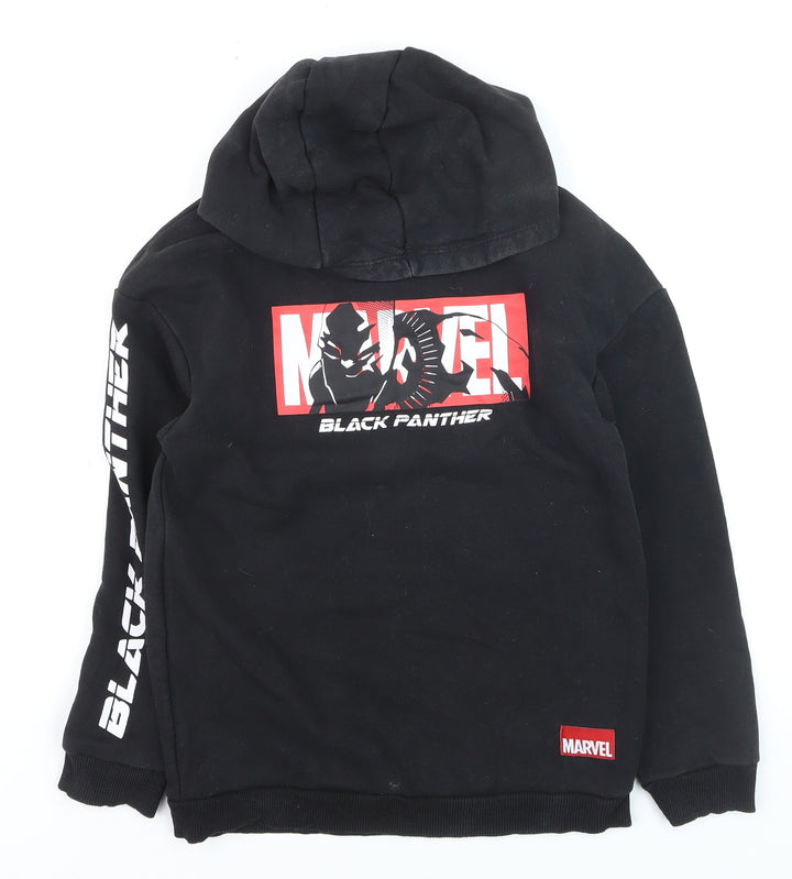 Marvel Boys Black Panther Black Pullover Hoodie 10-11 Years Cotton