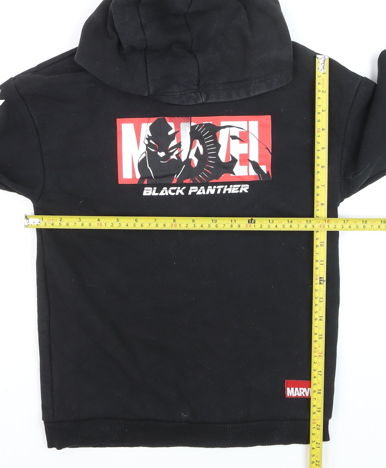 Marvel Boys Black Panther Black Pullover Hoodie 10-11 Years Cotton