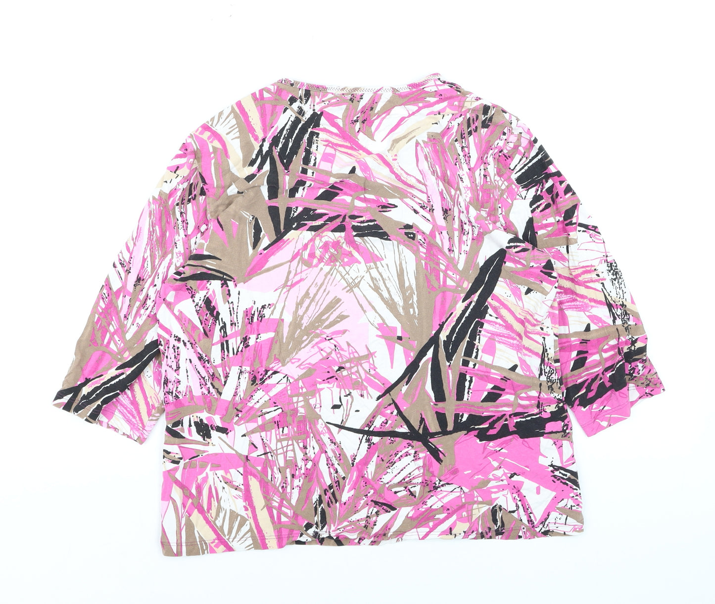 Barbara Lebek Women's Multicoloured Viscose Jersey T-Shirt Size 14