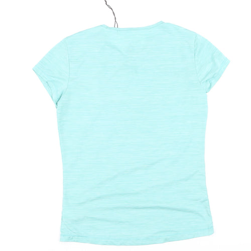 Energetics Womens Blue V-Neck Short Sleeve Activewear T-Shirt Size S