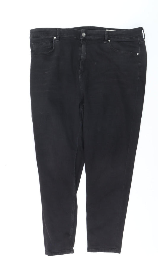 Marks and Spencer Women Black Size 20 Short Skinny Jeans