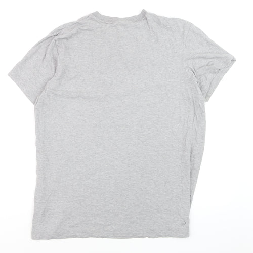 Adidas Men's Grey Trefoil Logo Crew Neck Short Sleeve T-Shirt XL