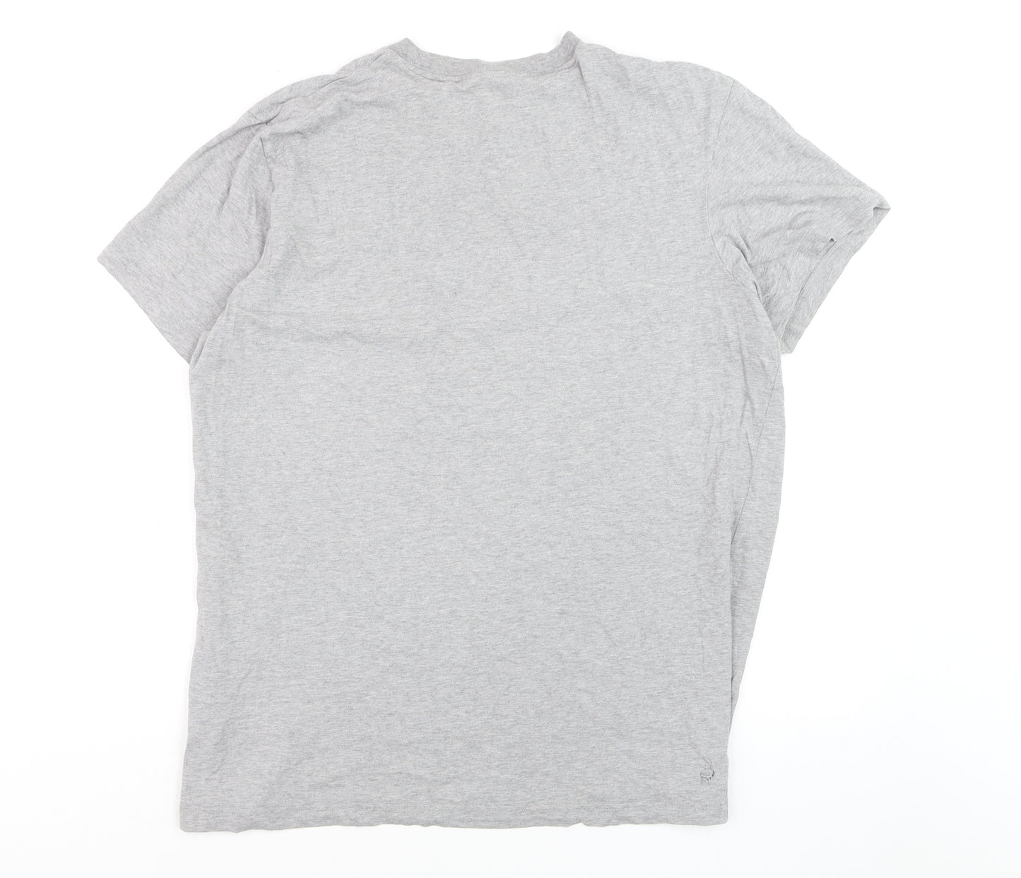 Adidas Men's Grey Trefoil Logo Crew Neck Short Sleeve T-Shirt XL