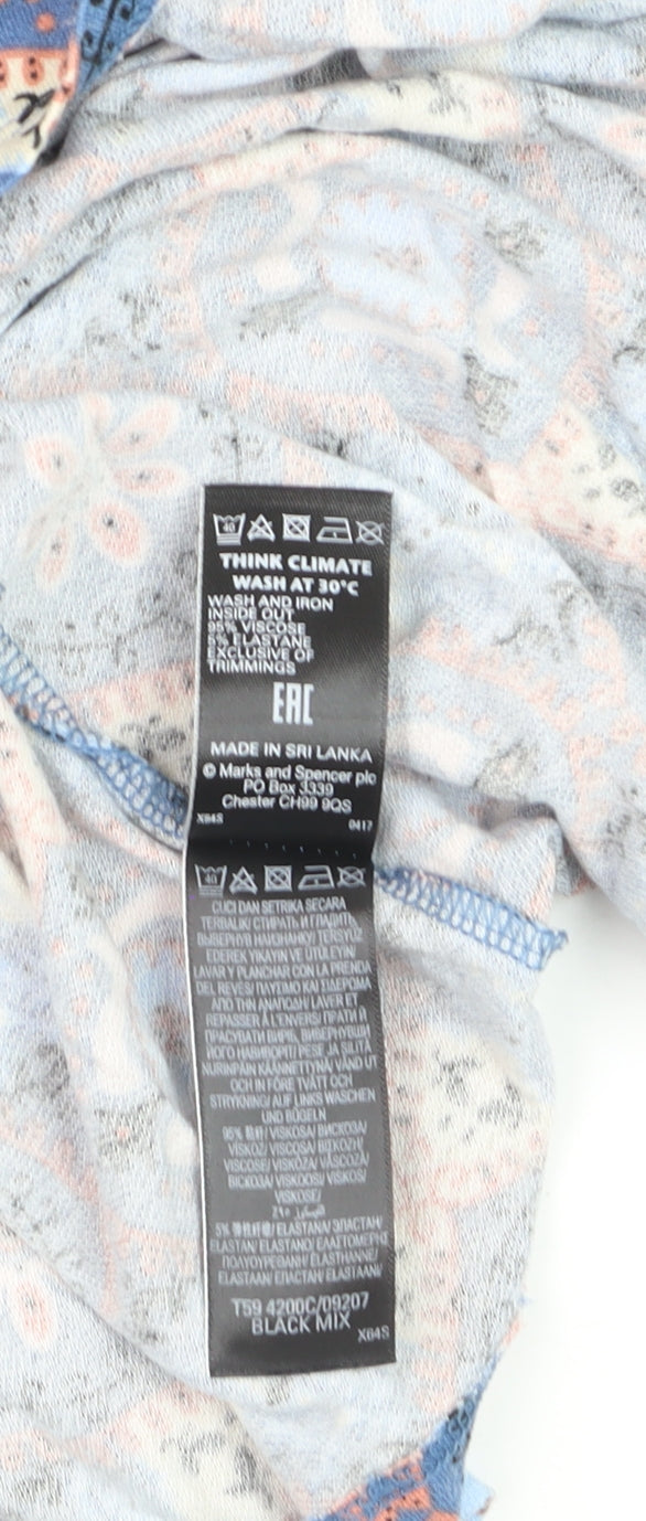Marks and Spencer Women’s Multicoloured A-Line Jersey Skirt Size 14