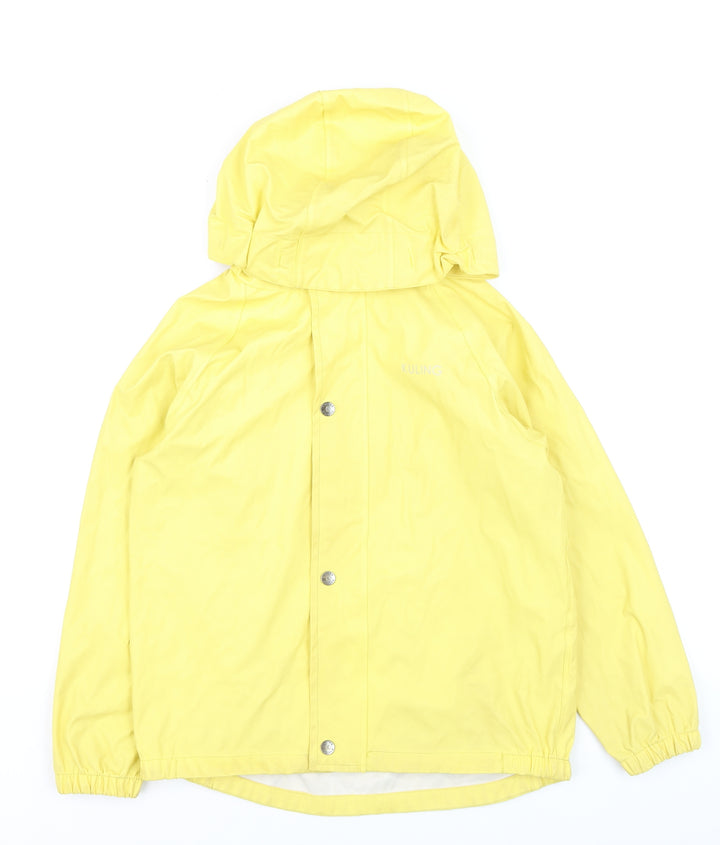 Kuling Boys Yellow Waterproof Hooded Rain Coat 9-10 Years