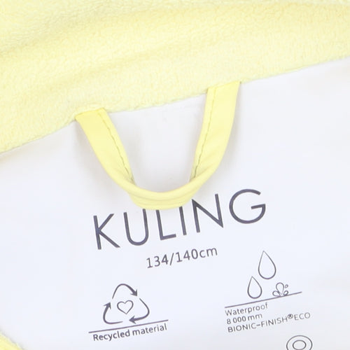 Kuling Boys Yellow Waterproof Hooded Rain Coat 9-10 Years