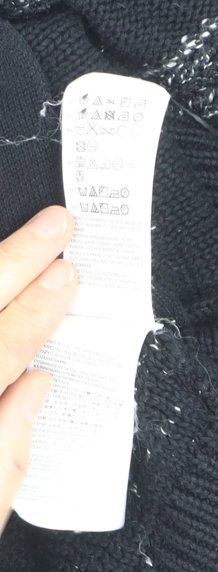 Calvin Klein Jeans Men's Black Striped Shawl Collar Cardigan M