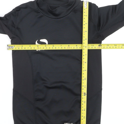 Sondico Boys Black 7-8 Years Long Sleeve Compression T-Shirt