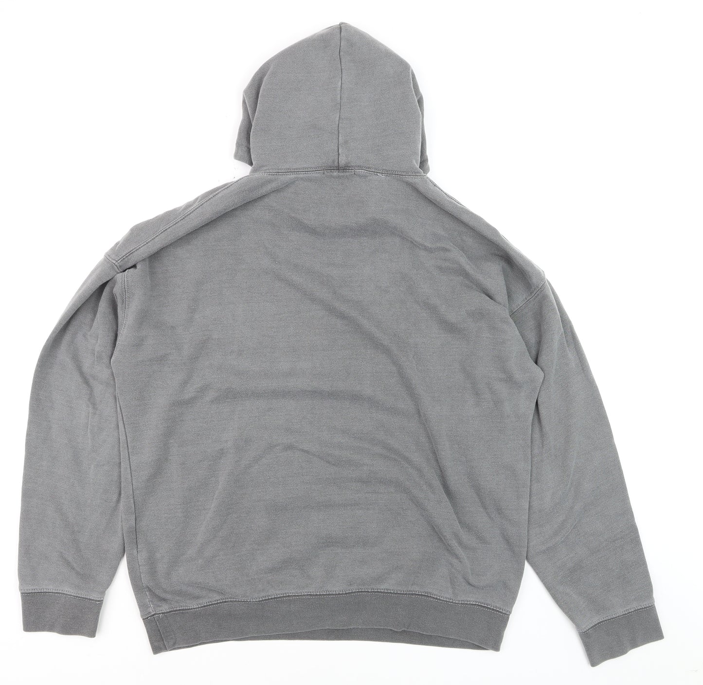 Hoxton Chic Men's Grey Pullover Hoodie M Funny Graphic Fleece