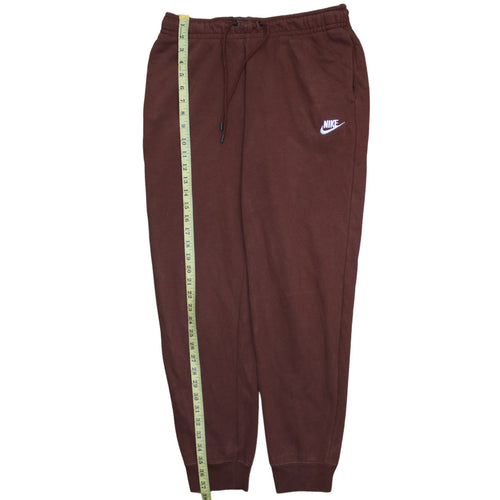 Nike Men Brown Jogger Sweatpants M Regular Fleece Tapered Fit