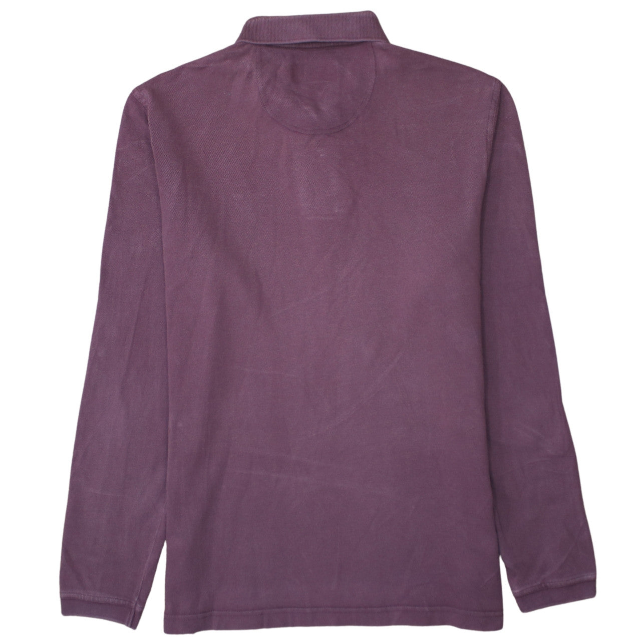 Barbour Men's Purple Long Sleeve Cotton Polo Shirt Size M