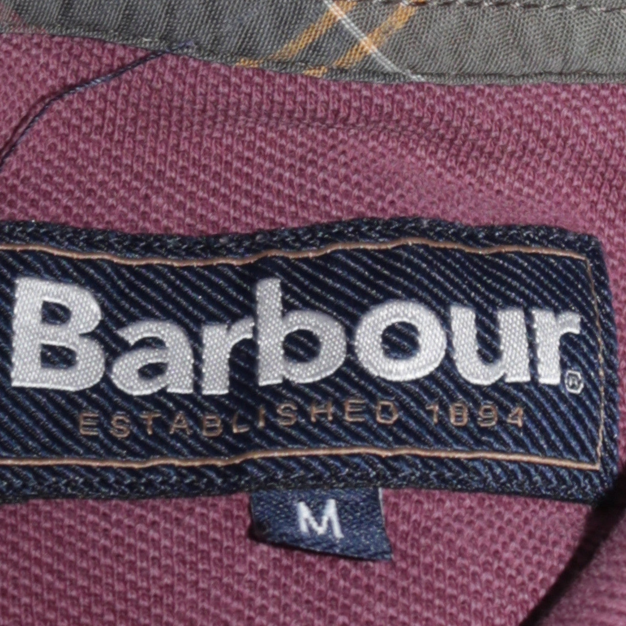Barbour Men's Purple Long Sleeve Cotton Polo Shirt Size M