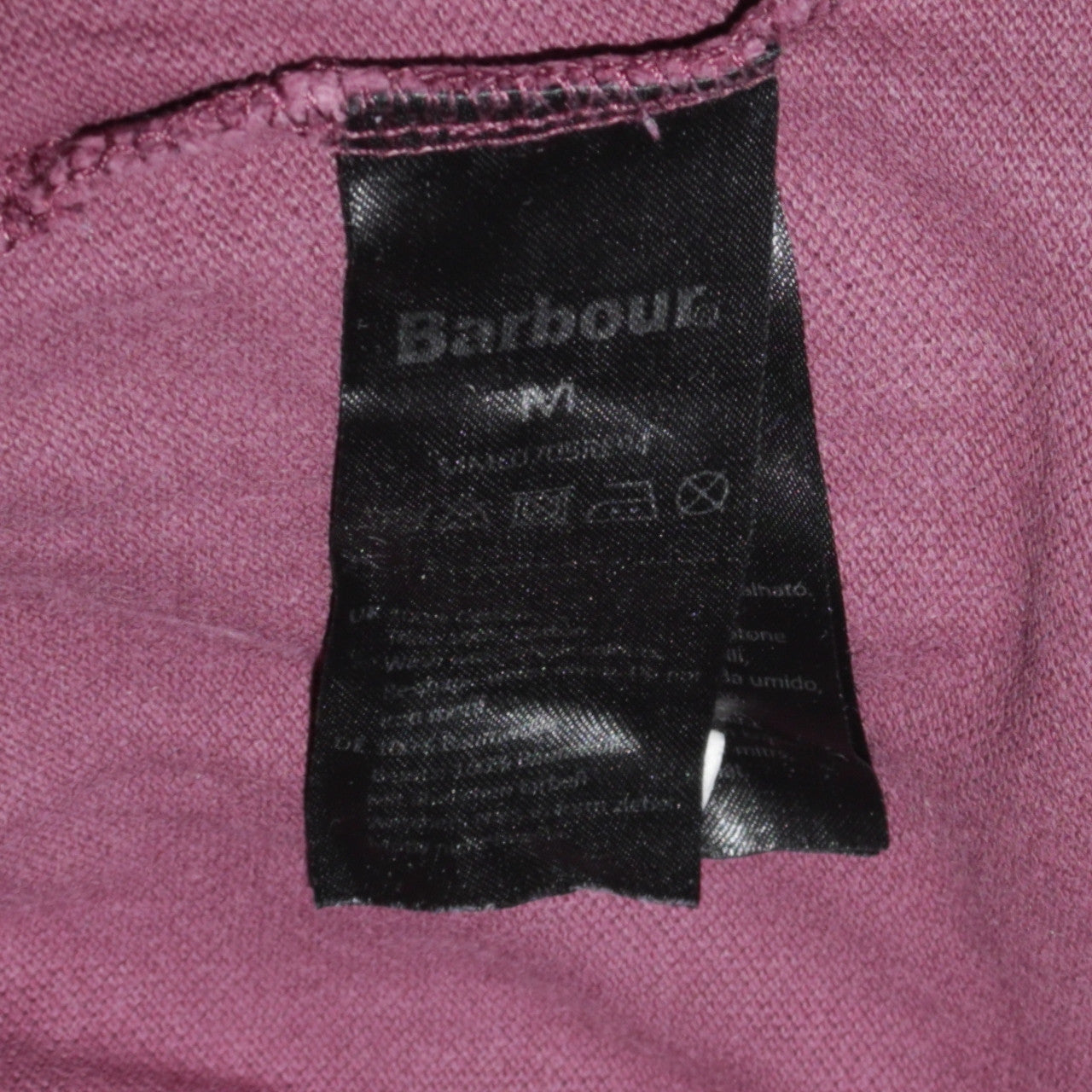 Barbour Men's Purple Long Sleeve Cotton Polo Shirt Size M