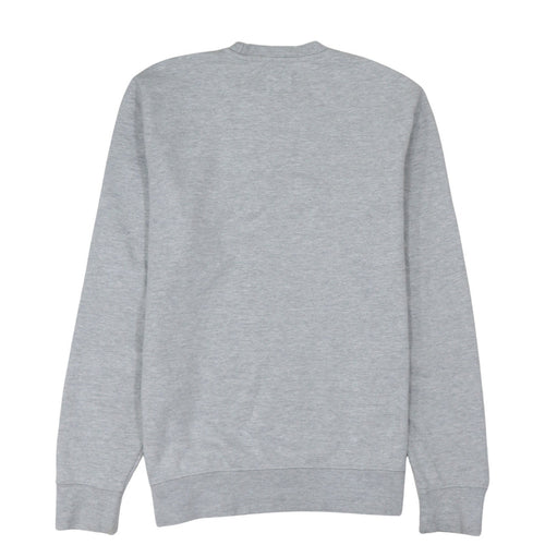 Champion Men's Grey Crew Neck Embroidered Logo Sweatshirt M