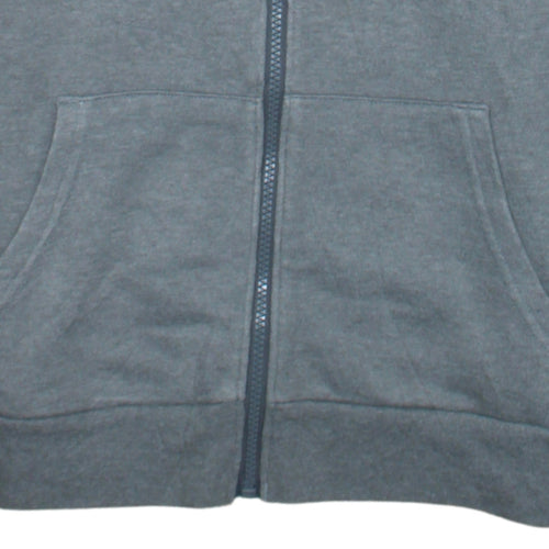 Under Armour Boys Grey Full Zip Hoodie Size 158 (13 Years) Cotton Blend