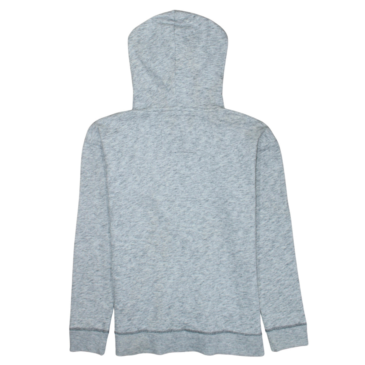 Hollister Women Grey Pullover Hoodie L Logo Graphic Soft Cotton Blend