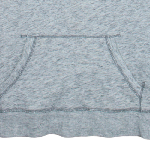 Hollister Women Grey Pullover Hoodie L Logo Graphic Soft Cotton Blend