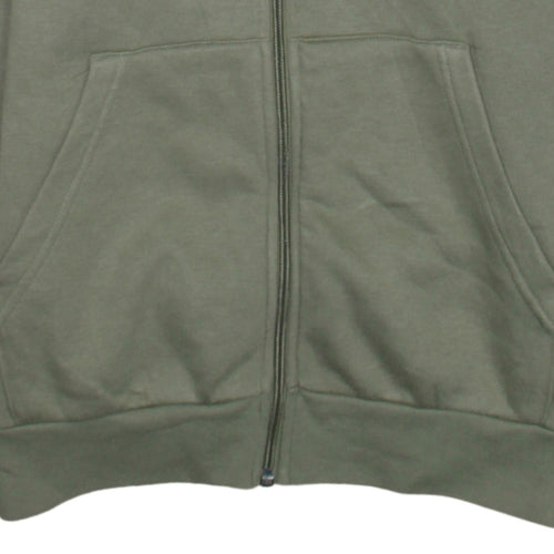 Adidas Boys Green Full Zip Hoodie 13-14 Years Regular Fit Sportswear