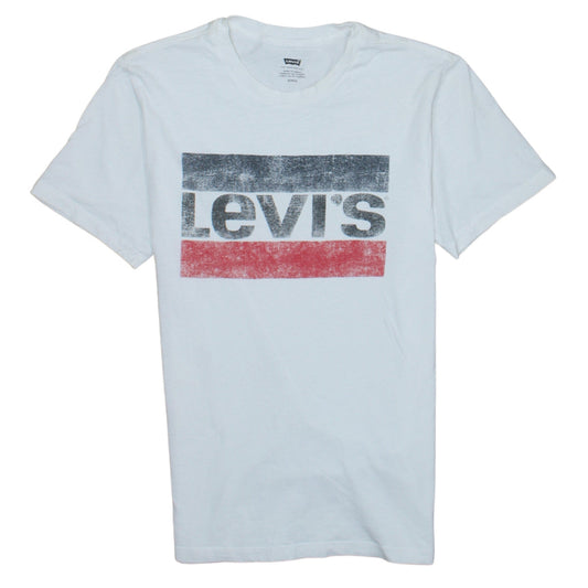Levi's Men's White Small Logo Graphic Cotton T-Shirt