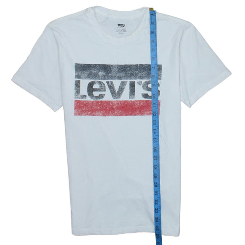 Levi's Men's White Small Logo Graphic Cotton T-Shirt