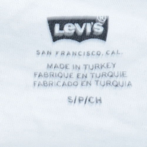 Levi's Men's White Small Logo Graphic Cotton T-Shirt