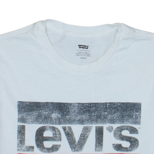Levi's Men's White Small Logo Graphic Cotton T-Shirt