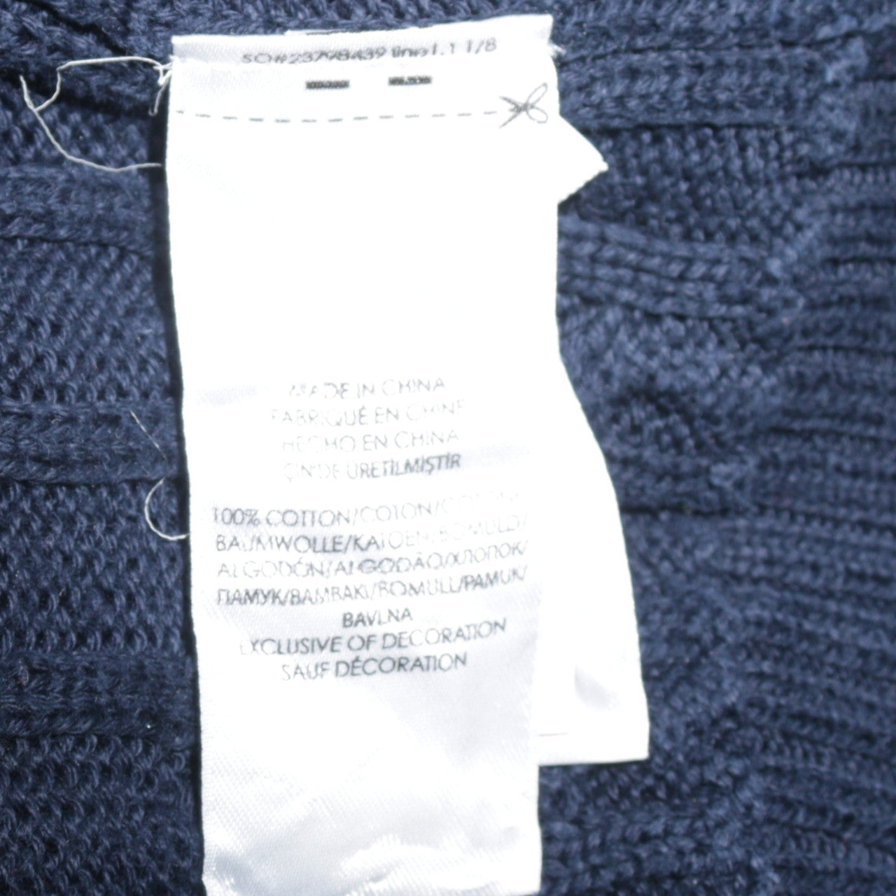 Polo Ralph Lauren Women's Blue V-Neck Cable Knit Jumper Size M