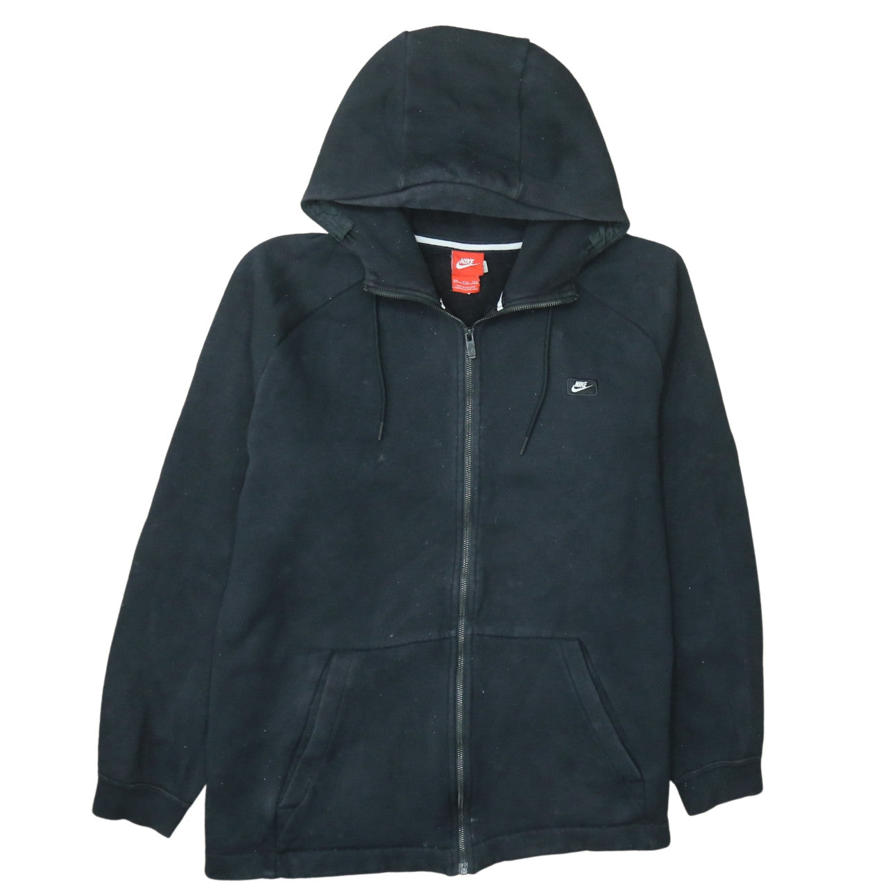 Nike Men's Black Full Zip Hoodie Jacket Size L Regular Fleece