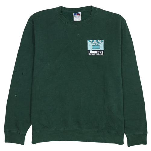 Russell Mens Green XL Pullover Sweatshirt with Logo Embroidery
