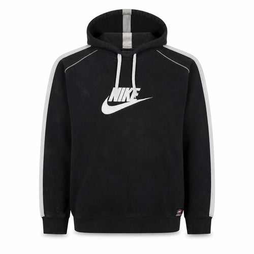 Nike Men's Black Pullover Hoodie L Fleece Sportswear Logo