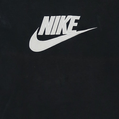 Nike Men's Black Pullover Hoodie L Fleece Sportswear Logo
