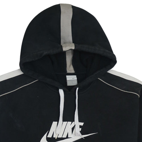 Nike Men's Black Pullover Hoodie L Fleece Sportswear Logo