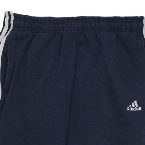 Adidas Men Blue Jogger Trousers Size M Regular Fit