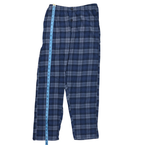 Marks and Spencer Mens Blue Check Flannel Pyjama Pants Medium