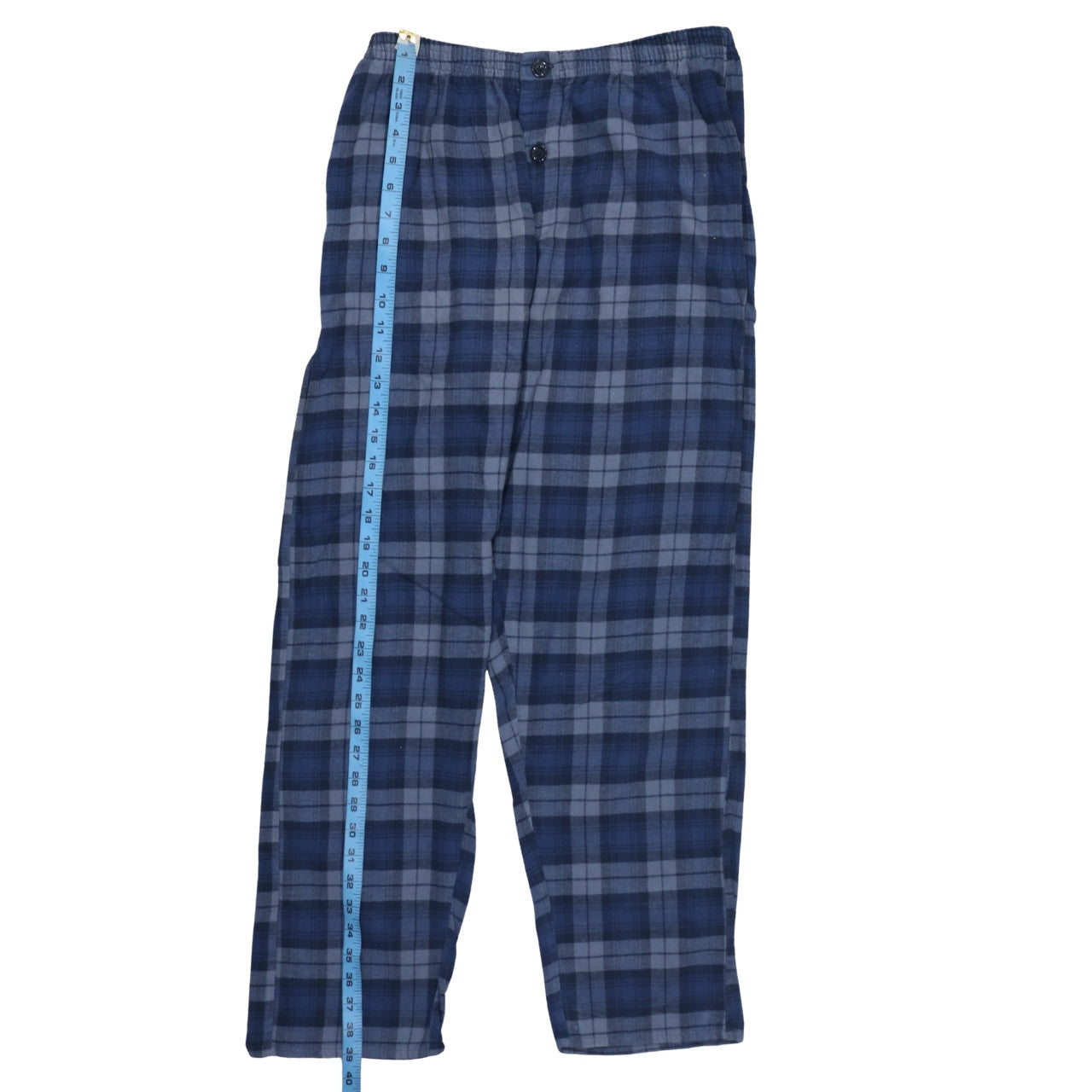Marks and Spencer Mens Blue Check Flannel Pyjama Pants Medium