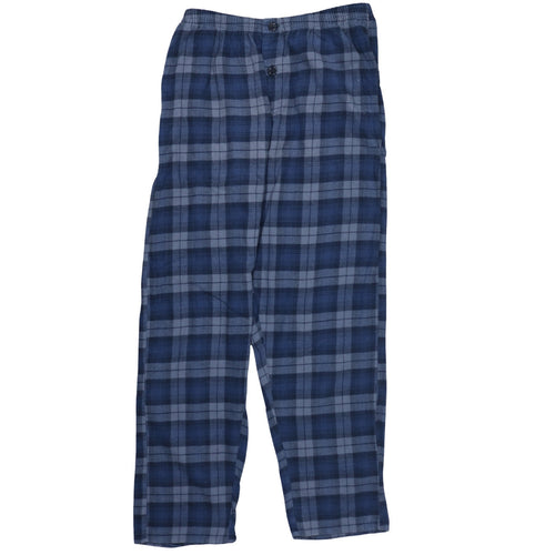 Marks and Spencer Mens Blue Check Flannel Pyjama Pants Medium