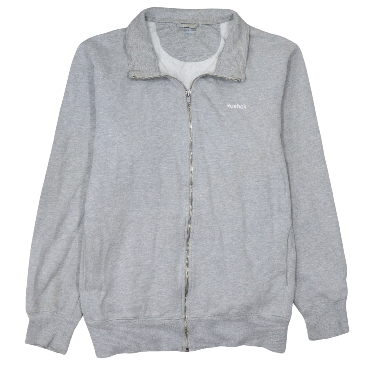 Reebok Men's Grey XL Full Zip Fleece Track Jacket